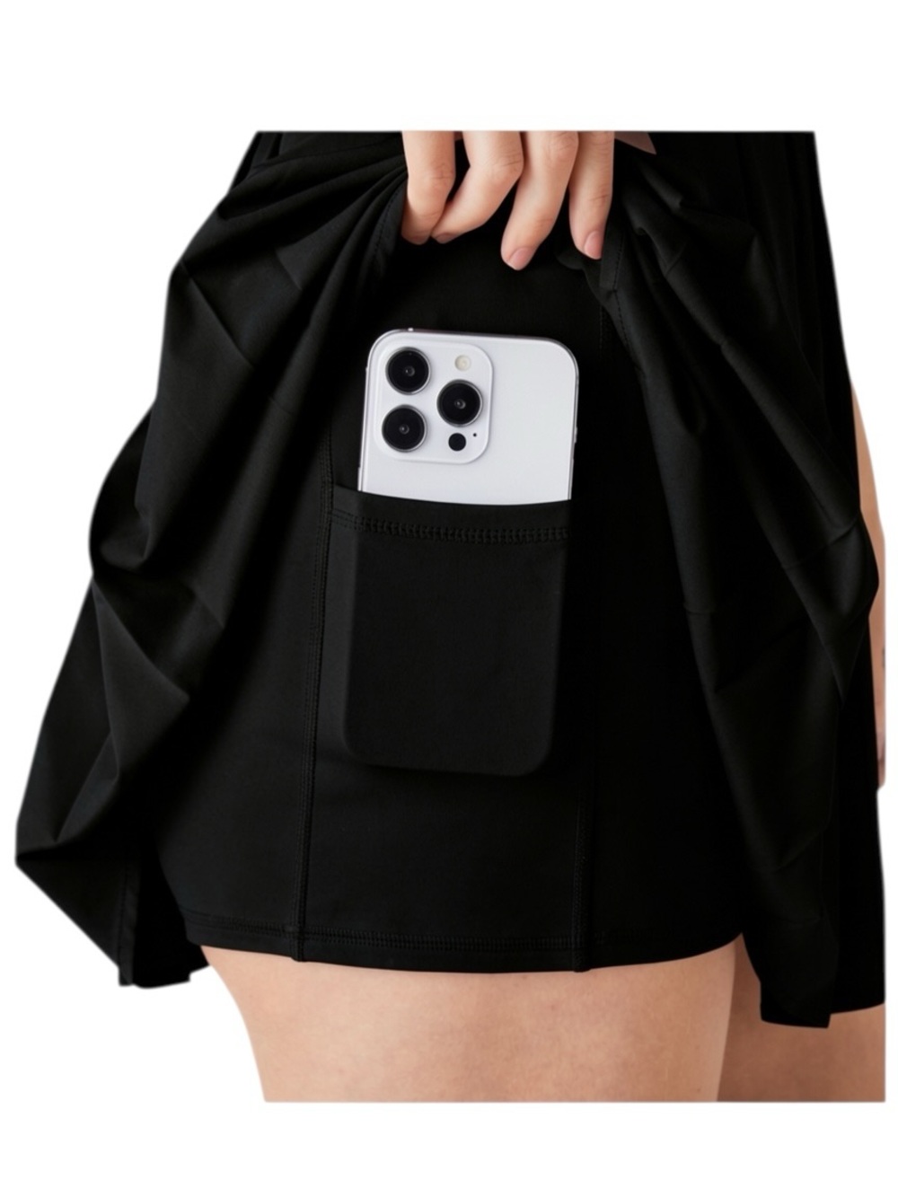 HALARA Black Strappy Skort Dress - Picture 5 of 9